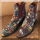 H32. Chloe ”Koope“r tapestry ankle boots. Size 39 - $500 